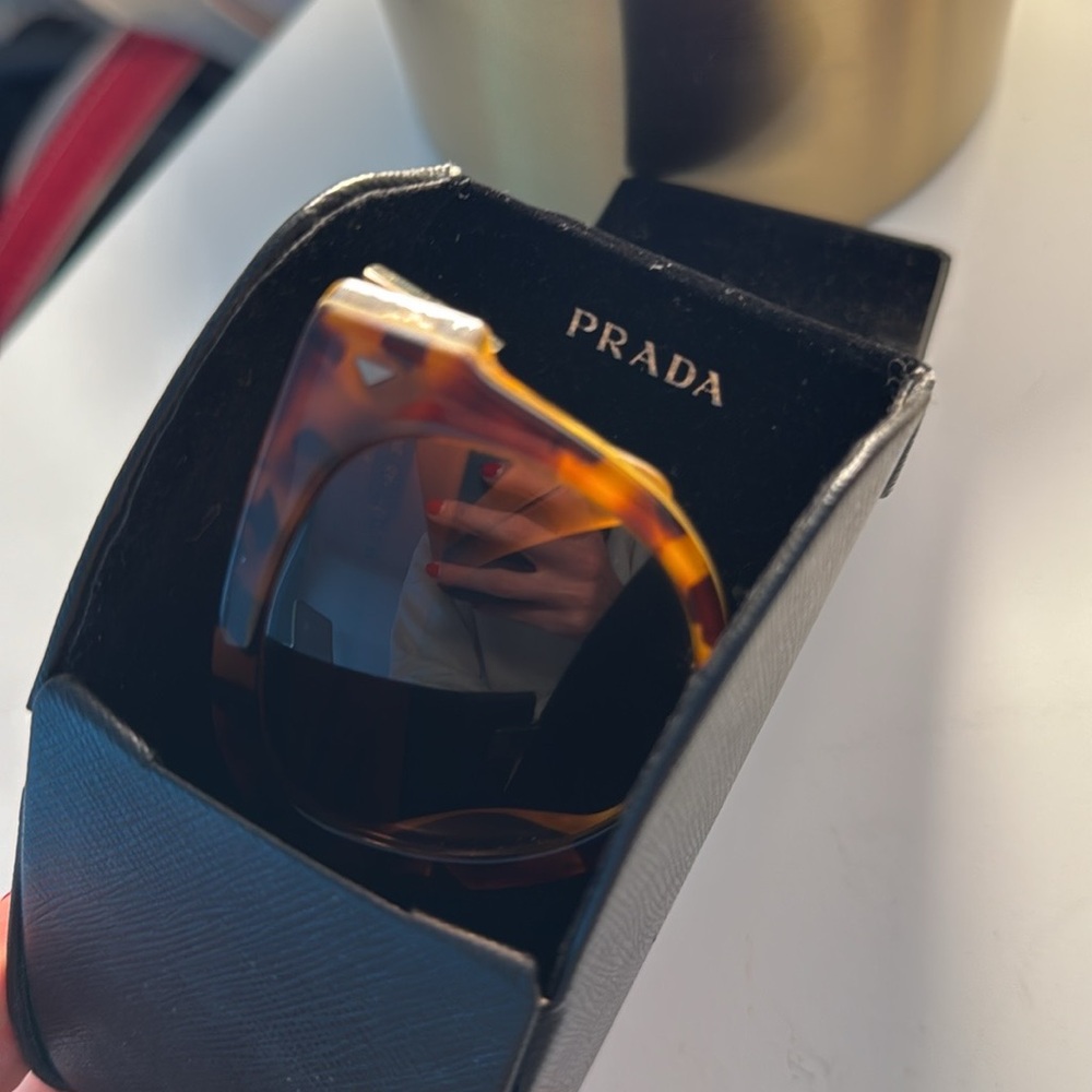 Prada Brown Tortoiseshell Cat Eye Sunglasses (Gradient Lens) - Picture 6 of 7